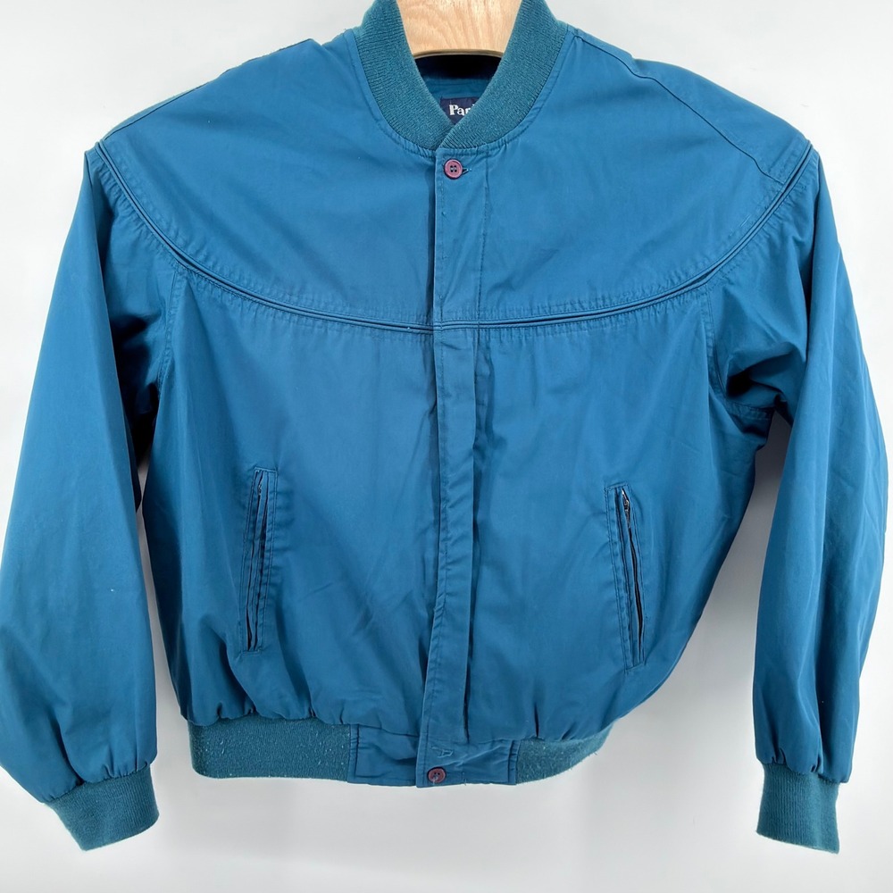 Par Four Bomber Jacket Mens XL Blue Vintage Harrington Golf Windbreaker